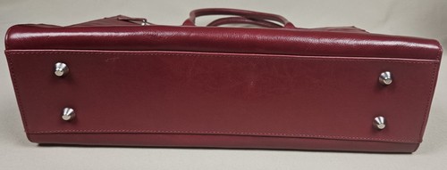 Buxton Full Leather Red Briefcase/Laptop Holder Business Bag Large - Picture 4 of 10