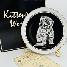 Kittens World My Favorite Toy Royal Cornwall Rudy Droguett Porcelain Plate