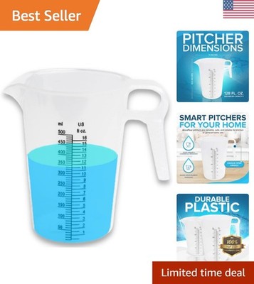 16oz Multipurpose Measuring Pitcher - Durable Plastic for Oil, Chemicals & More