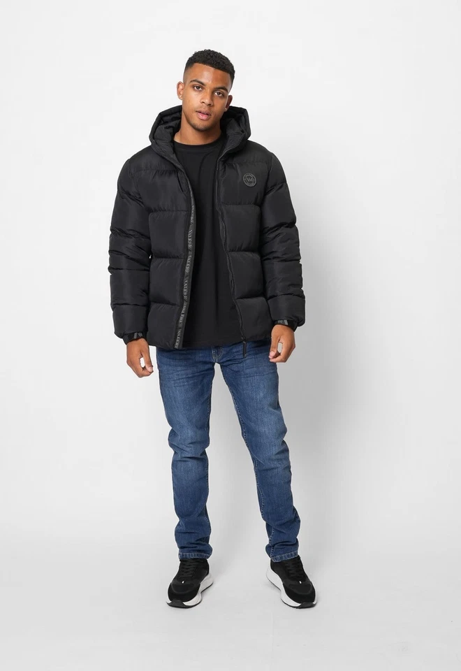 Valere Milano Mens Puffer Bubble Jacket Hooded Padded Puffa Winter Coat Punto GG - Image 2 of 4