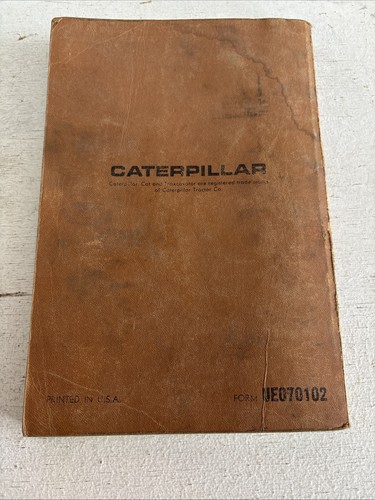 Vintage Caterpillar No. 14E Moto Greater Parts Book UE070102. - Picture 6 of 9
