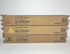 Lot Of 3 Genuine Ricoh Savin Lanier MP C2503H Ink Toners C2003 C2004 C2503 C2504