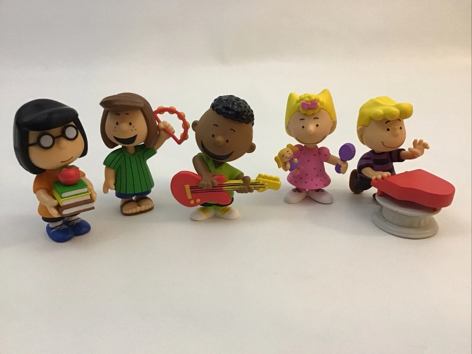 Figuras Charlie Brown Peanuts Gang Just Play JP PNTS Marcie Franklin Sally 5 piezas Foto 2 de 4