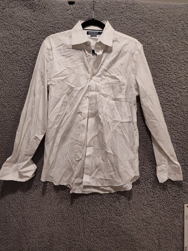 Bonobos Dress Shirt Mens 15.5/34 Standing Fit Wrinkle Free Button Up White Solid - Bild 1 von 7