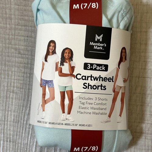 NEW Member's Mark Girls Tagless Full-Elastic Waistband 3 Pack Cartwheel Sz M 7/8 - Picture 3 of 16
