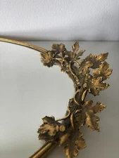 Vintage Oval Mirrored Vanity Perfume Tray 20.5x10" Mid-Century Modern