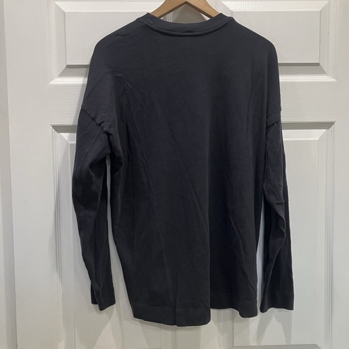 AYR Shirt Mens Medium Black/Dark Gray Long Sleeve Pullover 100% Cotton Crewneck - Picture 5 of 9