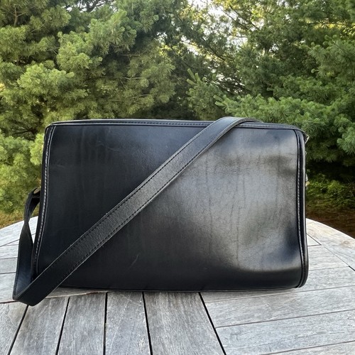 Bolso de Mano Coach Taylor 9944 Vintage Cuero Negro Bolso de Hombro Hecho en EE. UU. 80-90s - Imagen 4 de 14