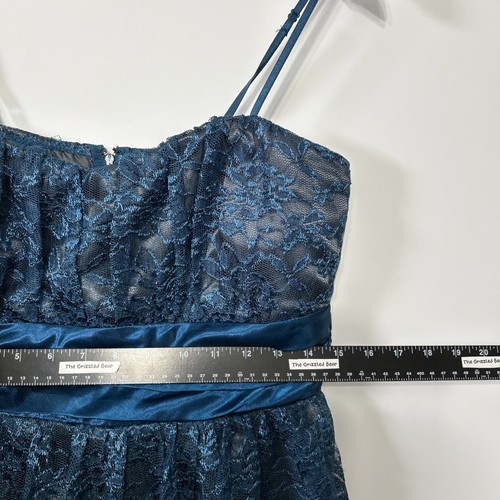 Vintage Trixxi Womens Babydoll Sweetheart Dress Size L / 13 Blue Y2K Hoco Whimsy - Picture 10 of 19