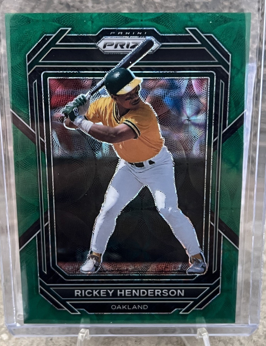 2023 Panini Prizm Green Scope Prizm /75 RICKEY HENDERSON #234