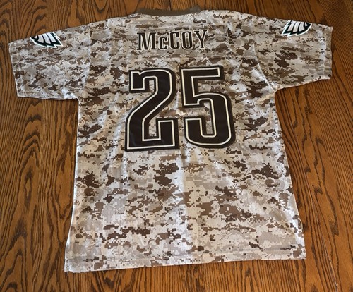 NFL Lesean Mccoy Eagles Salute To Service Custom Jersey Men’s Size 44 + Patches - Picture 3 of 3