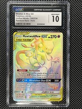 Mewtwo & Mew GX Secret Rainbow 242/236 SMUnified Minds Low Pop CGC 10 H1