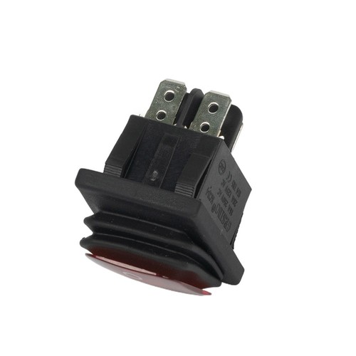Interruttore a bilanciere impermeabile on-off rettangolare illuminato rosso/verde 20A DPST IP67 - Foto 20 di 21