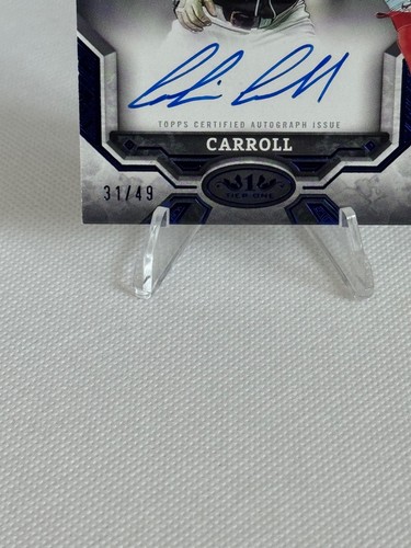Tarjeta autógrafa Topps Tier One Corbin Carroll 2025 azul/49 Diamondbacks - Imagen 3 de 4
