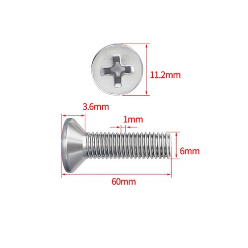M4 - M6 Phillips Countersunk Machine Screws A2 Stainless Steel Flat Head Bolts - Picture 86 of 102