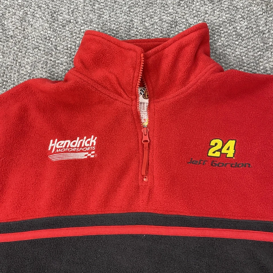 Pullover polar Jeff Gordon Hendrick Motorsports para hombre mediano NASCAR Racing 24 Foto 2 de 4