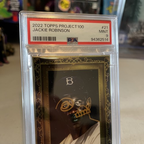 Topps 2022 Project 100 #21 Jackie Robinson PSA 9 MINT - Graded Card - Picture 3 of 4
