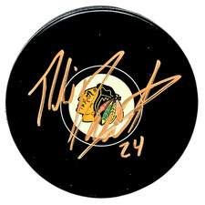 Phillip Danault Chicago Blackhawks Signed NHL Autograph Puck Gold Auto