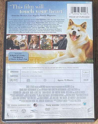HACHI: A Dog’s Tale ( DVD, Widescreen Edition 2002) - Picture 2 of 3