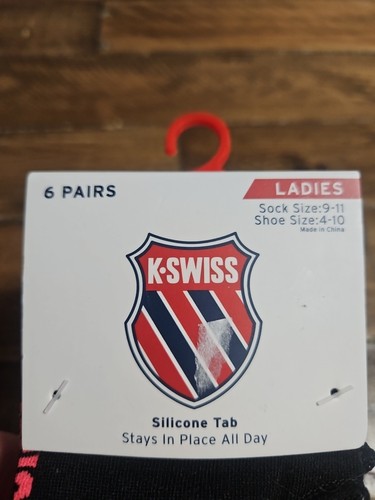 CHAUSSETTES FEMME K-SWISS 6 PAIRES DOUBLURES : NEUVES DANS LEUR EMBALLAGE : CONVIENT À LA CHAUSSURE TAILLE 4-10 - Photo 2/4