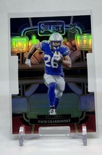 2023 Panini Select Zach Charbonnet RC Black White Red Prizm Die Cut Concourse