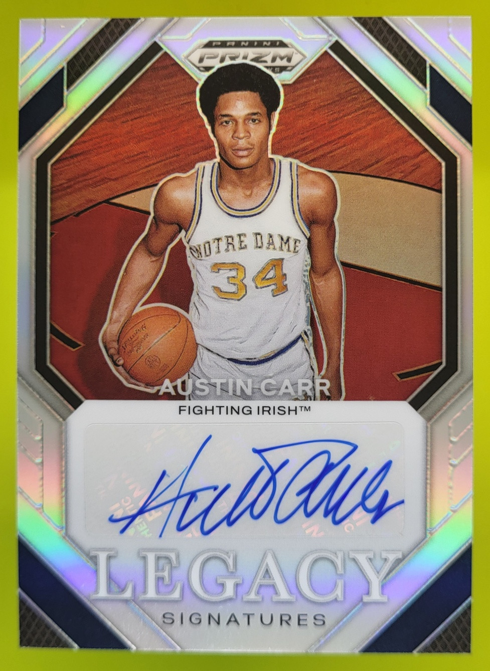 2024 Panini Prizm Draft Picks Austin Carr Legacy Signatures Silver Auto QW