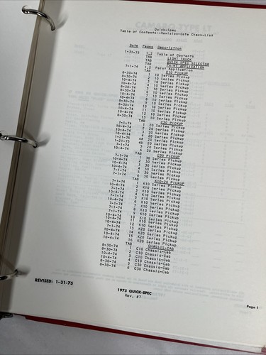 1975 Chevrolet Dealer Sales Album Quick Spec Notebook Mechanic - Bild 10 von 17