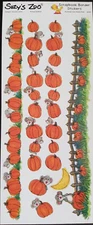 SUZY'S ZOO "PUMPKINS & MICE FALL/THANKSGIVING" SCRAPBOOK BORDER STICKER #90002