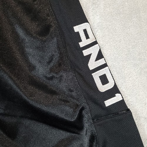 AND1 Basketball Shorts Youth Large Black Elastic Waist Drawstring Logo Boys - Picture 3 of 14