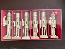 Mini Wooden Nutcrackers Craft Kit Box Set of 6 DIY