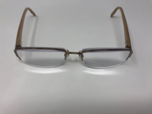 OSCAR DE LA RENTA Eyeglasses Frame OCL706 235 Half Rimless 53-18-135 Brown R981 - Picture 2 of 9