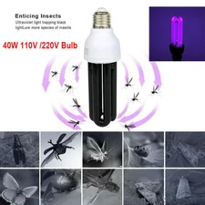 E27 110V/220V Blacklight Low Energy 365nm UV Light Bulb Screw Ultraviolet Lamp