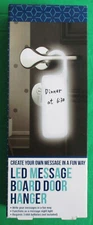 LED Message Board Door Hanger Create Your Own Message Night Light & 3 Batteries