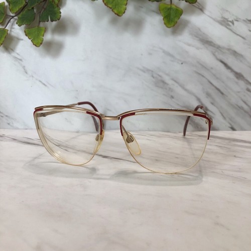 Authentic SILHOUETTE Eyeglasses Frame Austria M6124 V6051 57-15-135 Gold Red - Picture 6 of 9