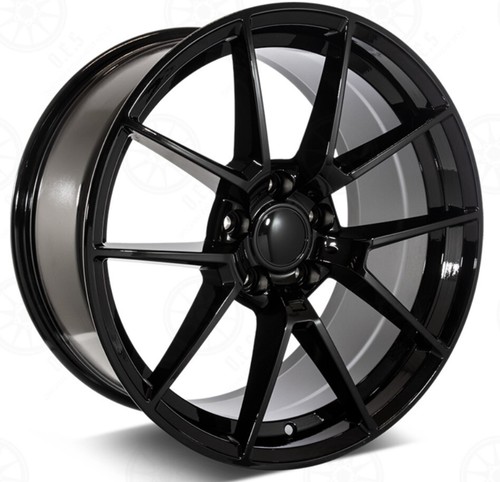 19x9.5 +38 5X120  GLOSS BLACK WHEELS FITS Honda Civic Type R 2017 up SET OF 4 - Picture 1 of 3