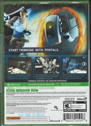 Portal 2 (Platinum Hits) Xbox 360 (Brand New Factory Sealed US Version) Xbox 360 - Bild 2 von 2