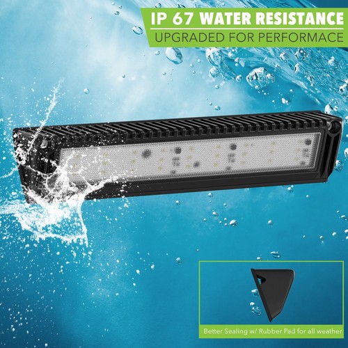 RV LED Porch Light Clear Lens Camper RV Trailer Black Aluminium Exterior - Picture 7 of 10