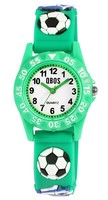 Kinder Armbanduhr Jungen Fussball Uhr Boy Analog Watch Silikonband GrüN Qbos