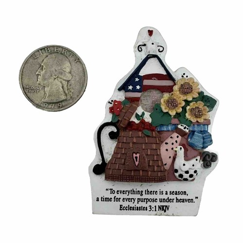 Vintage Ceramic Magnet To Everything There is A Season Ecclesiastes 3:1  - Picture 2 of 3
