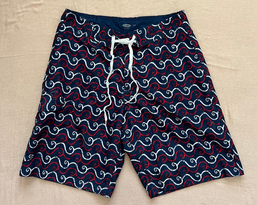 Old Navy Herren Boardshorts - rot/blau gemustert - Gr. S - 0782 - Bild 1 von 3