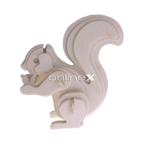 Educational Wooden Squirrel 3D Puzzle Learning Kids Shipping 24-48H a1483