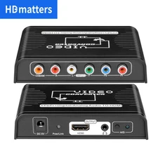 RCA Component Video Ypbpr+Digital/Analog Coaxial Audio to HDMI Converter Adapter