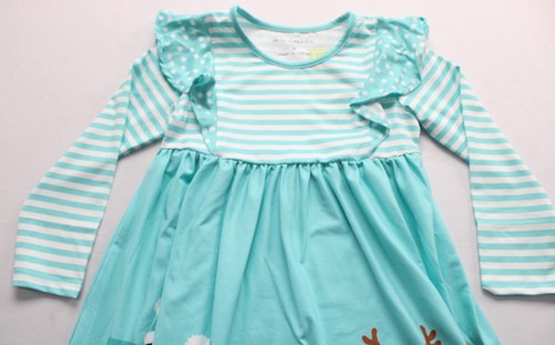 Millie Loves Lily Girl's Penguin Ruffle Dress & Leggings Set AW5 Ice Blue Size 6 - Picture 3 of 8