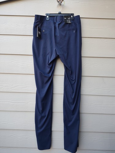 Under Armour Hombres 34 x 38 Showdown Coach’s Pantalón Recto Azul Marino Pantalones Activos - Imagen 8 de 20