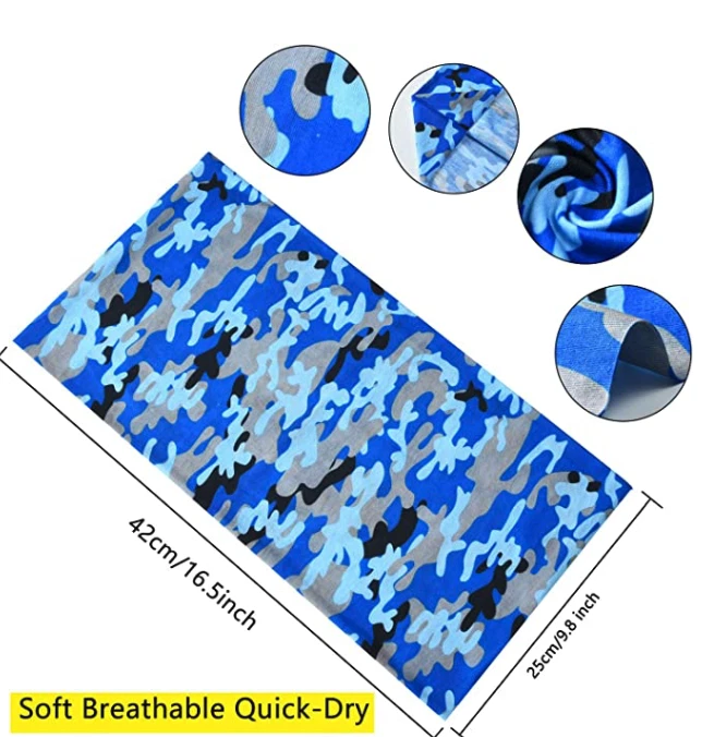 UV Face Neck Gaiter Unisex Cooling Scarf Balaclava Headwear Mask 5 Per Order. - Image 3 of 4