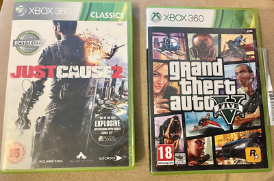 Grand Theft Auto Xbox 360 Spiel + Just Cause 2 Klassiker Bundle 2 Stück, gebraucht