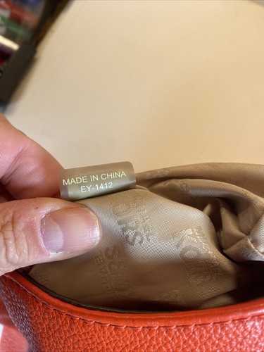 Borsa a tracolla Michael Kors rosso arancione in pelle 35T2GFTM2L - Foto 10 di 10