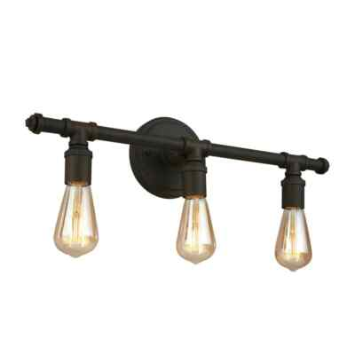#ad #ad Eglo Rivertown 22 in 3 Light Rustic Bronze Vanity Light $89.95