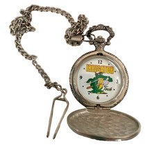 Pocket Watch Irrigator Tech Training School Alligator VTG Silver Tone Not Tested