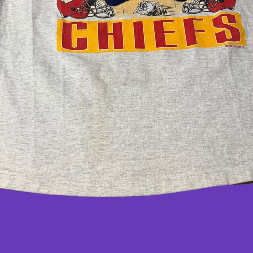Camiseta Taz 1993 Kansas City Chiefs NFL Grande De Colección Hecha en Estados Unidos Bordada - Imagen 2 de 15